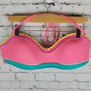 OP | colourful bandeau/halter top bikini top
